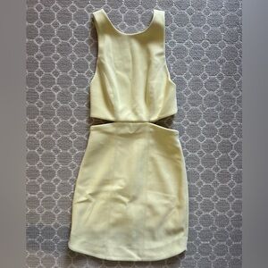 MISHA Yellow Halter Bodycon Dress